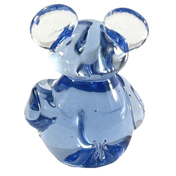 Fenton Style Blue Art Glass Koala Bear Figurine 2.5” Hand Blown Glass Animal - Picture 5 of 7
